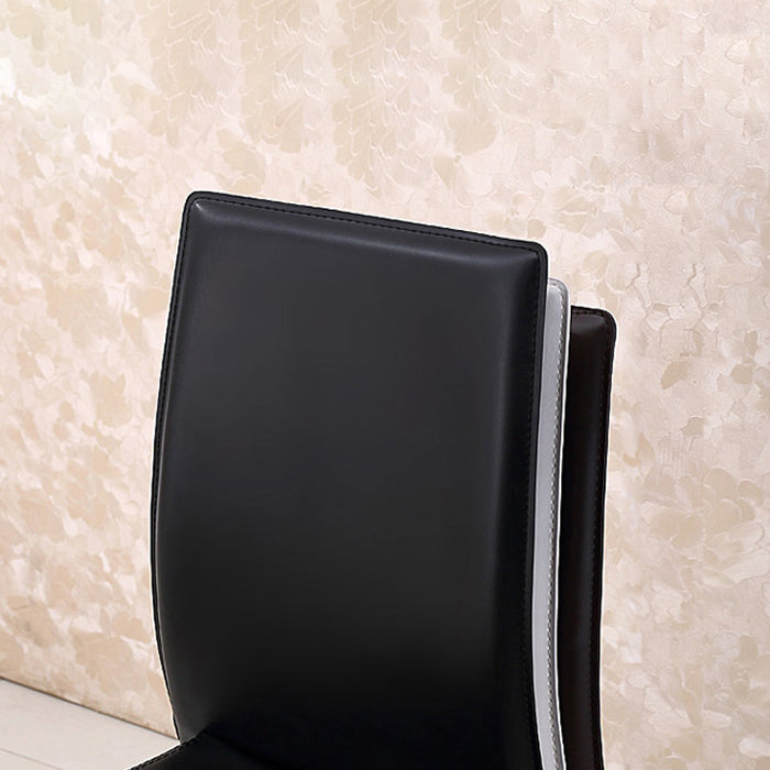 Minimalist Style Stacking Dining Chairs Solid Back Leather Chairs for Home (Set of 2) Clearhalo ' kitchen&dining_furn' 'Dining Chairs' 'Dining Tables & Seating' 'dining_chair' 'furn' 'furn_dining_chair' 'Furniture' 'furniture_dining_chair' 'Kitchen & Dining Furniture' 'kitchen' 4237619