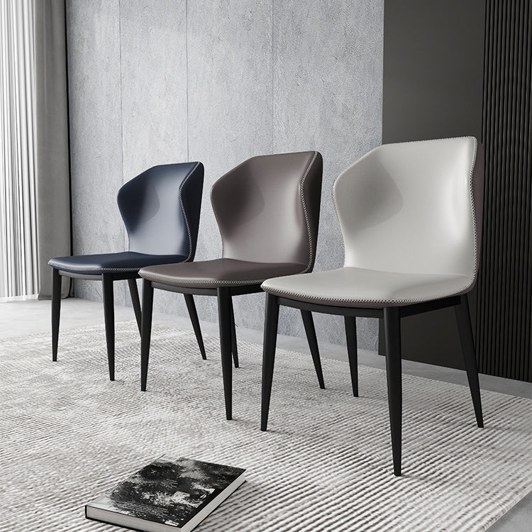 Industrial Metal Dining Chairs Armless Wingback Side Chair for Restaurant Use (Set of 2) Clearhalo ' kitchen&dining_furn' 'Dining Chairs' 'Dining Tables & Seating' 'dining_chair' 'furn' 'furn_dining_chair' 'Furniture' 'furniture_dining_chair' 'Kitchen & Dining Furniture' 'kitchen' 4237624