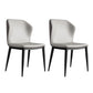 Industrial Metal Dining Chairs Armless Wingback Side Chair for Restaurant Use (Set of 2) Light Gray Clearhalo ' kitchen&dining_furn' 'Dining Chairs' 'Dining Tables & Seating' 'dining_chair' 'furn' 'furn_dining_chair' 'Furniture' 'furniture_dining_chair' 'Kitchen & Dining Furniture' 'kitchen' 4237625