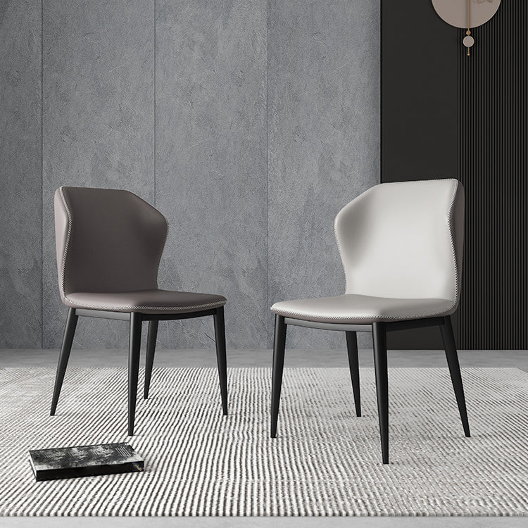 Industrial Metal Dining Chairs Armless Wingback Side Chair for Restaurant Use (Set of 2) Clearhalo ' kitchen&dining_furn' 'Dining Chairs' 'Dining Tables & Seating' 'dining_chair' 'furn' 'furn_dining_chair' 'Furniture' 'furniture_dining_chair' 'Kitchen & Dining Furniture' 'kitchen' 4237627