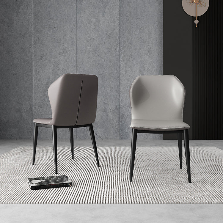 Industrial Metal Dining Chairs Armless Wingback Side Chair for Restaurant Use (Set of 2) Clearhalo ' kitchen&dining_furn' 'Dining Chairs' 'Dining Tables & Seating' 'dining_chair' 'furn' 'furn_dining_chair' 'Furniture' 'furniture_dining_chair' 'Kitchen & Dining Furniture' 'kitchen' 4237629