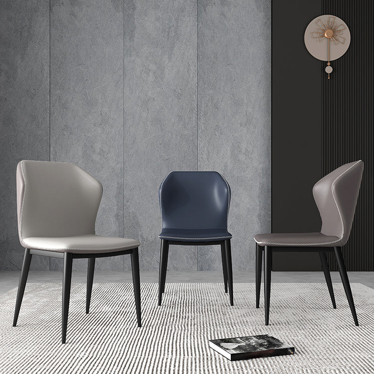 Industrial Metal Dining Chairs Armless Wingback Side Chair for Restaurant Use (Set of 2) Clearhalo ' kitchen&dining_furn' 'Dining Chairs' 'Dining Tables & Seating' 'dining_chair' 'furn' 'furn_dining_chair' 'Furniture' 'furniture_dining_chair' 'Kitchen & Dining Furniture' 'kitchen' 4237631