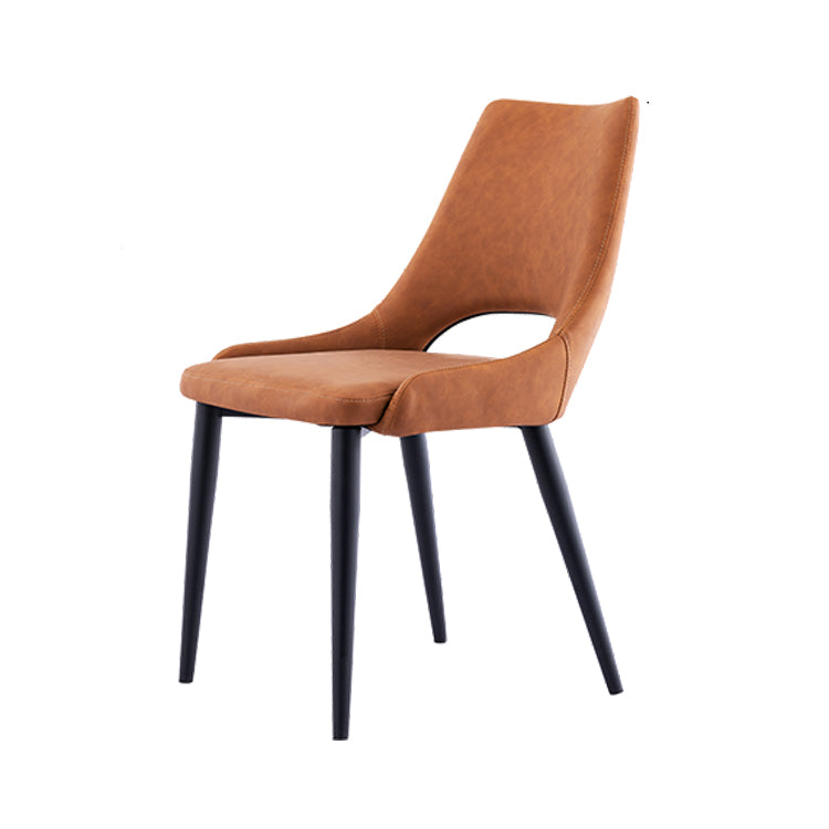 Industrial Metal Dining Room Chairs Armless Leather Dining Chairs for Restaurant Use Clearhalo ' kitchen&dining_furn' 'Dining Chairs' 'Dining Tables & Seating' 'dining_chair' 'furn' 'furn_dining_chair' 'Furniture' 'furniture_dining_chair' 'Kitchen & Dining Furniture' 'kitchen' 4237647