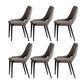 Industrial Metal Dining Room Chairs Armless Leather Dining Chairs for Restaurant Use Dark Gray 6 Piece Set Clearhalo ' kitchen&dining_furn' 'Dining Chairs' 'Dining Tables & Seating' 'dining_chair' 'furn' 'furn_dining_chair' 'Furniture' 'furniture_dining_chair' 'Kitchen & Dining Furniture' 'kitchen' 4237648