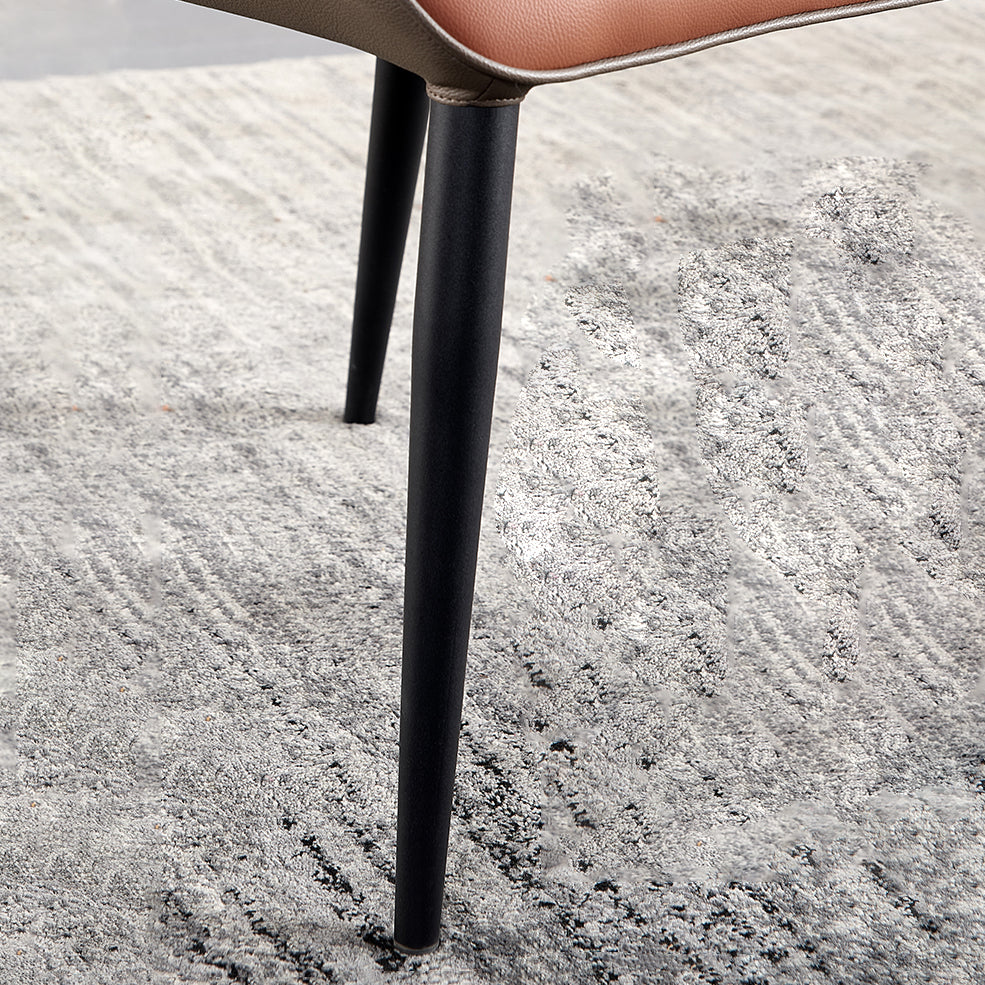 Indoor Contemporary Arm Chair Wingback Metal Upholstered Dining Room Chair (Set of 2) Clearhalo ' kitchen&dining_furn' 'Dining Chairs' 'Dining Tables & Seating' 'dining_chair' 'furn' 'furn_dining_chair' 'Furniture' 'furniture_dining_chair' 'Kitchen & Dining Furniture' 'kitchen' 4237682