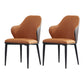 Industrial Metal Dining Room Chairs Arm Leather Dining Chairs (Set of 2) Orange Clearhalo ' kitchen&dining_furn' 'Dining Chairs' 'Dining Tables & Seating' 'dining_chair' 'furn' 'furn_dining_chair' 'Furniture' 'furniture_dining_chair' 'Kitchen & Dining Furniture' 'kitchen' 4237686
