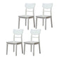 Industrial Restaurant Wood Side Chair Ladder Back Dining Chair (Set of 4) White Clearhalo ' kitchen&dining_furn' 'Dining Chairs' 'Dining Tables & Seating' 'dining_chair' 'furn' 'furn_dining_chair' 'Furniture' 'furniture_dining_chair' 'Kitchen & Dining Furniture' 'kitchen' 4237702
