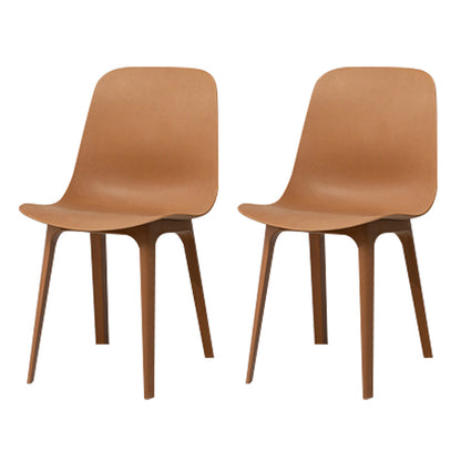 Contemporary Style Plastic Dining Armless Chair Solid Back Chair for Kitchen Coffee 2 Piece Set Clearhalo ' kitchen&dining_furn' 'Dining Chairs' 'Dining Tables & Seating' 'dining_chair' 'furn' 'furn_dining_chair' 'Furniture' 'furniture_dining_chair' 'Kitchen & Dining Furniture' 'kitchen' 4237727