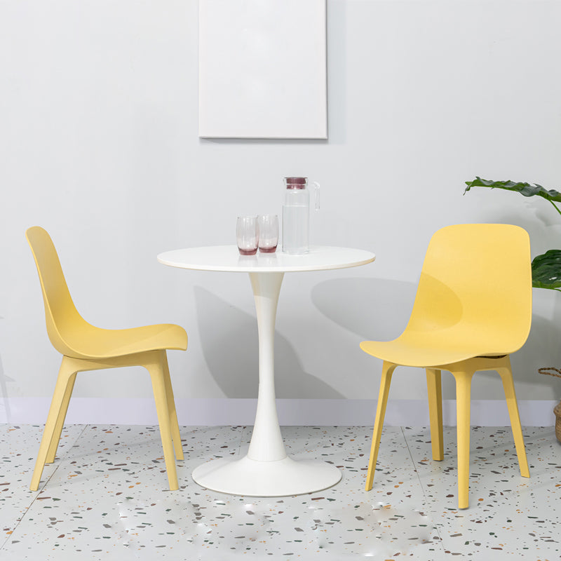 Contemporary Style Plastic Dining Armless Chair Solid Back Chair for Kitchen Clearhalo ' kitchen&dining_furn' 'Dining Chairs' 'Dining Tables & Seating' 'dining_chair' 'furn' 'furn_dining_chair' 'Furniture' 'furniture_dining_chair' 'Kitchen & Dining Furniture' 'kitchen' 4237732