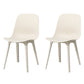 Contemporary Style Plastic Dining Armless Chair Solid Back Chair for Kitchen White 2 Piece Set Clearhalo ' kitchen&dining_furn' 'Dining Chairs' 'Dining Tables & Seating' 'dining_chair' 'furn' 'furn_dining_chair' 'Furniture' 'furniture_dining_chair' 'Kitchen & Dining Furniture' 'kitchen' 4237733