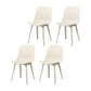 Contemporary Style Plastic Dining Armless Chair Solid Back Chair for Kitchen White 4 Piece Set Clearhalo ' kitchen&dining_furn' 'Dining Chairs' 'Dining Tables & Seating' 'dining_chair' 'furn' 'furn_dining_chair' 'Furniture' 'furniture_dining_chair' 'Kitchen & Dining Furniture' 'kitchen' 4237735