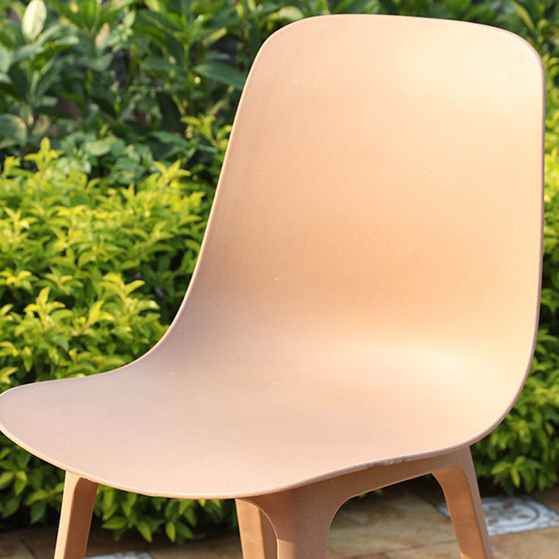 Contemporary Style Plastic Dining Armless Chair Solid Back Chair for Kitchen Clearhalo ' kitchen&dining_furn' 'Dining Chairs' 'Dining Tables & Seating' 'dining_chair' 'furn' 'furn_dining_chair' 'Furniture' 'furniture_dining_chair' 'Kitchen & Dining Furniture' 'kitchen' 4237736