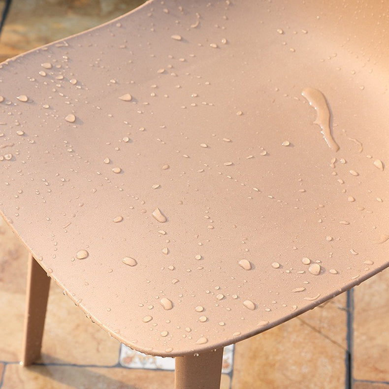 Contemporary Style Plastic Dining Armless Chair Solid Back Chair for Kitchen Clearhalo ' kitchen&dining_furn' 'Dining Chairs' 'Dining Tables & Seating' 'dining_chair' 'furn' 'furn_dining_chair' 'Furniture' 'furniture_dining_chair' 'Kitchen & Dining Furniture' 'kitchen' 4237741