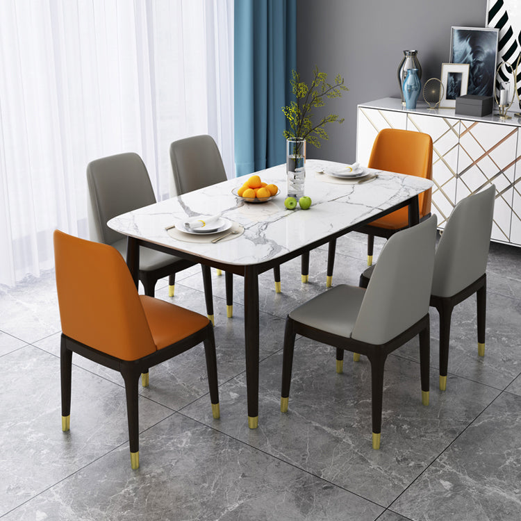 Home Armless Dining Chair Dining Side Chairs with Wood Legs (Set of 2) Clearhalo ' kitchen&dining_furn' 'Dining Chairs' 'Dining Tables & Seating' 'dining_chair' 'Furniture' 'furniture_dining_chair' 'Kitchen & Dining Furniture' 'kitchen' 4237746