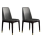 Home Armless Dining Chair Dining Side Chairs with Wood Legs (Set of 2) Dark Gray Clearhalo ' kitchen&dining_furn' 'Dining Chairs' 'Dining Tables & Seating' 'dining_chair' 'Furniture' 'furniture_dining_chair' 'Kitchen & Dining Furniture' 'kitchen' 4237748