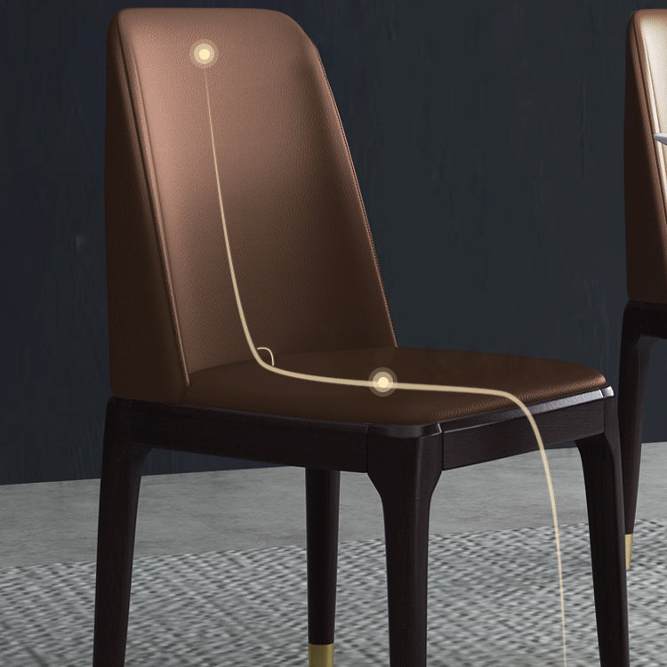 Home Armless Dining Chair Dining Side Chairs with Wood Legs (Set of 2) Clearhalo ' kitchen&dining_furn' 'Dining Chairs' 'Dining Tables & Seating' 'dining_chair' 'Furniture' 'furniture_dining_chair' 'Kitchen & Dining Furniture' 'kitchen' 4237758