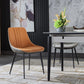 Contemporary Metal Armless Chair Leather Dining Chairs for Restaurant Use (Set of 2) Clearhalo ' kitchen&dining_furn' 'Dining Chairs' 'Dining Tables & Seating' 'dining_chair' 'furn' 'furn_dining_chair' 'Furniture' 'furniture_dining_chair' 'Kitchen & Dining Furniture' 'kitchen' 4237760