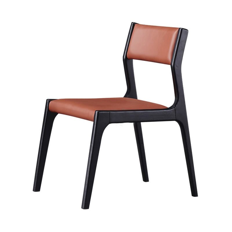 Industrial Wood Dining Chair Dining Room Armless Open Back Dining Side Chair Red Brown 1 Piece Clearhalo ' kitchen&dining_furn' 'Dining Chairs' 'Dining Tables & Seating' 'dining_chair' 'furn' 'furn_dining_chair' 'Furniture' 'furniture_dining_chair' 'Kitchen & Dining Furniture' 'kitchen' 4237788