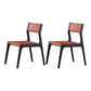 Industrial Wood Dining Chair Dining Room Armless Open Back Dining Side Chair Red Brown 2 Piece Set Clearhalo ' kitchen&dining_furn' 'Dining Chairs' 'Dining Tables & Seating' 'dining_chair' 'furn' 'furn_dining_chair' 'Furniture' 'furniture_dining_chair' 'Kitchen & Dining Furniture' 'kitchen' 4237789