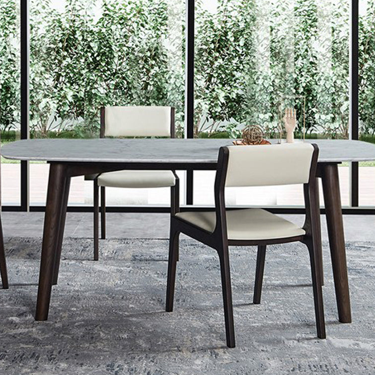 Industrial Wood Dining Chair Dining Room Armless Open Back Dining Side Chair Clearhalo ' kitchen&dining_furn' 'Dining Chairs' 'Dining Tables & Seating' 'dining_chair' 'furn' 'furn_dining_chair' 'Furniture' 'furniture_dining_chair' 'Kitchen & Dining Furniture' 'kitchen' 4237790