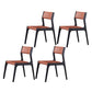 Industrial Wood Dining Chair Dining Room Armless Open Back Dining Side Chair Red Brown 4 Piece Set Clearhalo ' kitchen&dining_furn' 'Dining Chairs' 'Dining Tables & Seating' 'dining_chair' 'furn' 'furn_dining_chair' 'Furniture' 'furniture_dining_chair' 'Kitchen & Dining Furniture' 'kitchen' 4237791