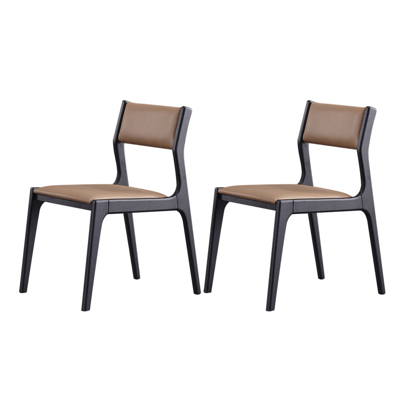 Industrial Wood Dining Chair Dining Room Armless Open Back Dining Side Chair Coffee 2 Piece Set Clearhalo ' kitchen&dining_furn' 'Dining Chairs' 'Dining Tables & Seating' 'dining_chair' 'furn' 'furn_dining_chair' 'Furniture' 'furniture_dining_chair' 'Kitchen & Dining Furniture' 'kitchen' 4237795