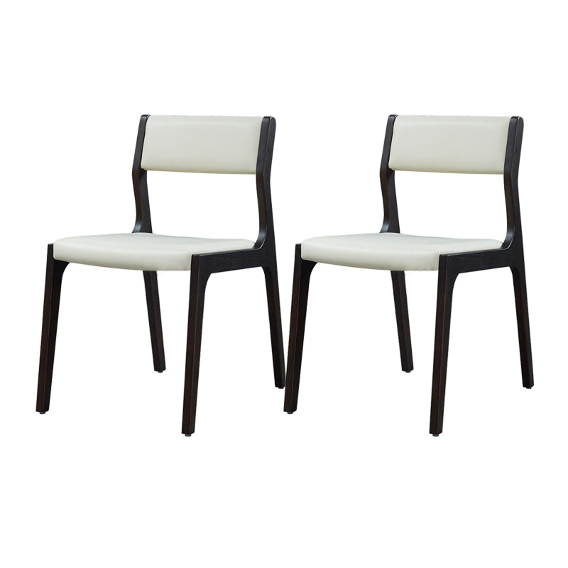 Industrial Wood Dining Chair Dining Room Armless Open Back Dining Side Chair Off-White 2 Piece Set Clearhalo ' kitchen&dining_furn' 'Dining Chairs' 'Dining Tables & Seating' 'dining_chair' 'furn' 'furn_dining_chair' 'Furniture' 'furniture_dining_chair' 'Kitchen & Dining Furniture' 'kitchen' 4237802