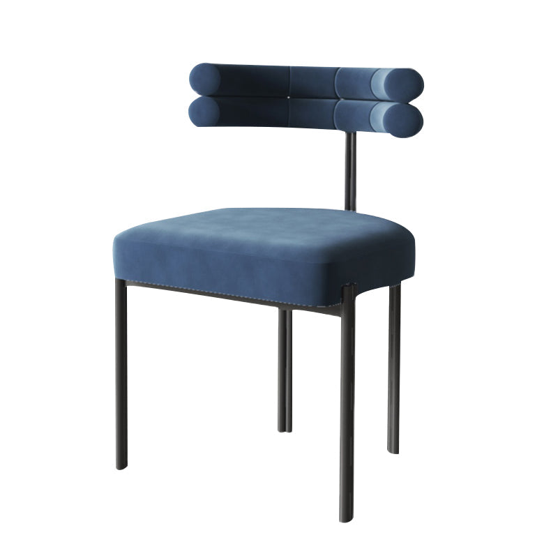 Modern Style Home Side Chair Open Back Metal Upholstered Single Dining Room Chair Clearhalo ' kitchen&dining_furn' 'Dining Chairs' 'Dining Tables & Seating' 'dining_chair' 'furn' 'furn_dining_chair' 'Furniture' 'furniture_dining_chair' 'Kitchen & Dining Furniture' 'kitchen' 4237813