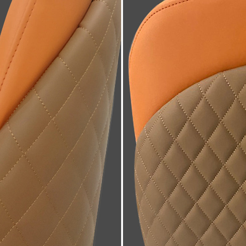 Glam Metal Dining Armless Chair Faux Leather Dining Chairs for Restaurant Use (Set of 2) Clearhalo ' kitchen&dining_furn' 'Dining Chairs' 'Dining Tables & Seating' 'dining_chair' 'furn' 'furn_dining_chair' 'Furniture' 'furniture_dining_chair' 'Kitchen & Dining Furniture' 'kitchen' 4237825