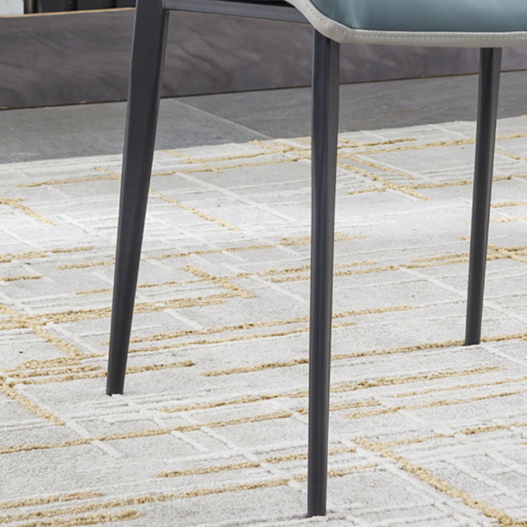 Industrial Metal Dining Room Chairs Armless Faux Leather Chair for Home Use (Set of 2) Clearhalo ' kitchen&dining_furn' 'Dining Chairs' 'Dining Tables & Seating' 'dining_chair' 'furn' 'furn_dining_chair' 'Furniture' 'furniture_dining_chair' 'Kitchen & Dining Furniture' 'kitchen' 4237839