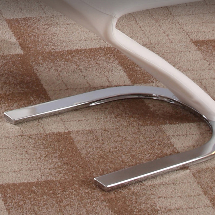 Designer Style Leather Home Side Chair Monochrome Solid Back Dining Chair (Set of 2) Clearhalo ' kitchen&dining_furn' 'Dining Chairs' 'Dining Tables & Seating' 'dining_chair' 'furn' 'furn_dining_chair' 'Furniture' 'furniture_dining_chair' 'Kitchen & Dining Furniture' 'kitchen' 4237858