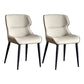 Contemporary PU Leather Dining Chair Arm Metal Dining Chair for Home Use Gray-White 2 Piece Set Clearhalo ' kitchen&dining_furn' 'Dining Chairs' 'Dining Tables & Seating' 'dining_chair' 'furn' 'furn_dining_chair' 'Furniture' 'furniture_dining_chair' 'Kitchen & Dining Furniture' 'kitchen' 4237866