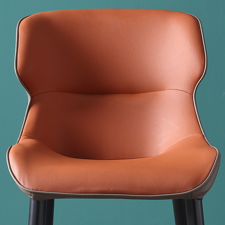 Contemporary PU Leather Dining Chair Arm Metal Dining Chair for Home Use Clearhalo ' kitchen&dining_furn' 'Dining Chairs' 'Dining Tables & Seating' 'dining_chair' 'furn' 'furn_dining_chair' 'Furniture' 'furniture_dining_chair' 'Kitchen & Dining Furniture' 'kitchen' 4237877