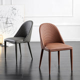 Modern Faux Leather Dining Chair Metal Armless Chair for Home Use for Restaurant Use Clearhalo ' kitchen&dining_furn' 'Dining Chairs' 'Dining Tables & Seating' 'dining_chair' 'furn' 'furn_dining_chair' 'Furniture' 'furniture_dining_chair' 'Kitchen & Dining Furniture' 'kitchen' 4237890
