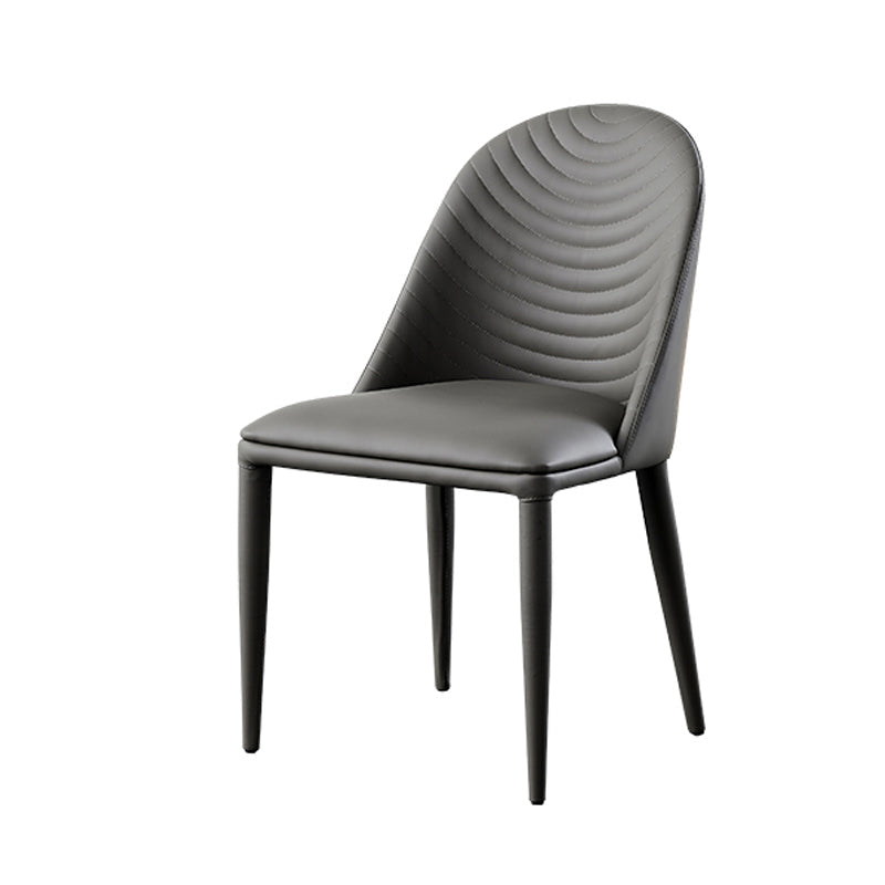 Modern Faux Leather Dining Chair Metal Armless Chair for Home Use for Restaurant Use Clearhalo ' kitchen&dining_furn' 'Dining Chairs' 'Dining Tables & Seating' 'dining_chair' 'furn' 'furn_dining_chair' 'Furniture' 'furniture_dining_chair' 'Kitchen & Dining Furniture' 'kitchen' 4237899