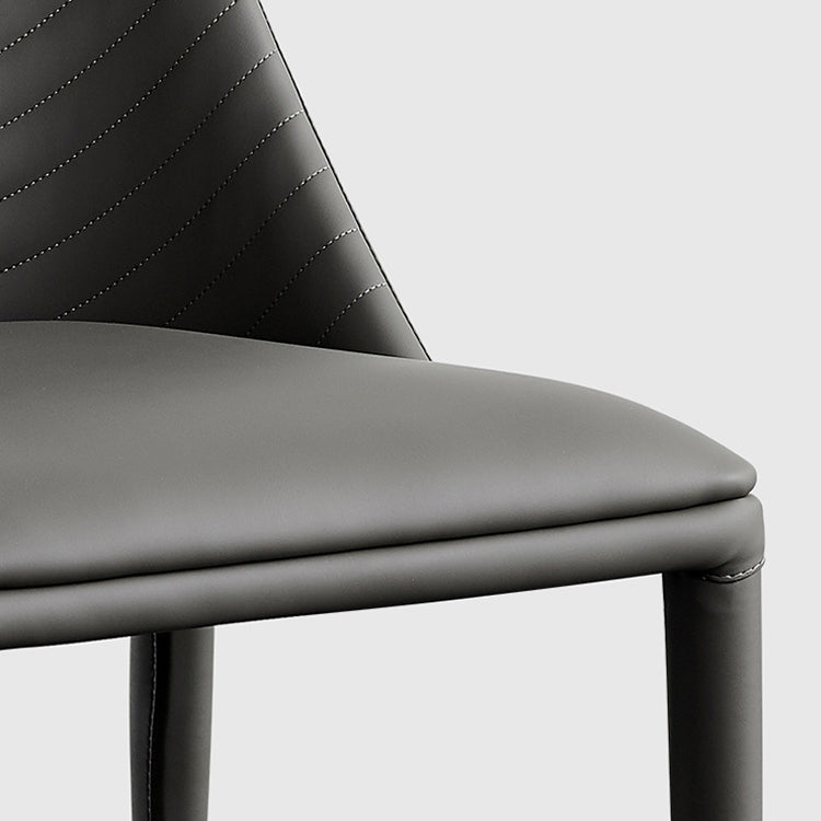 Modern Faux Leather Dining Chair Metal Armless Chair for Home Use for Restaurant Use Clearhalo ' kitchen&dining_furn' 'Dining Chairs' 'Dining Tables & Seating' 'dining_chair' 'furn' 'furn_dining_chair' 'Furniture' 'furniture_dining_chair' 'Kitchen & Dining Furniture' 'kitchen' 4237903