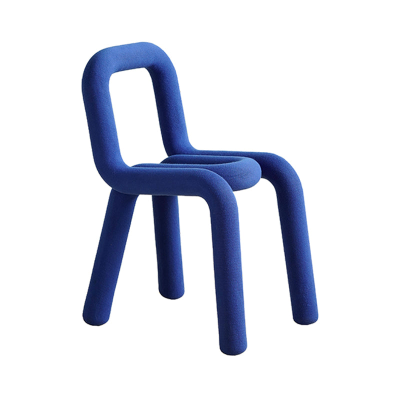 Designer Style Velvet Dining Room Side Chair Matte Finish Open Back Single Dining Chair Blue Clearhalo ' kitchen&dining_furn' 'Dining Chairs' 'Dining Tables & Seating' 'dining_chair' 'furn' 'furn_dining_chair' 'Furniture' 'furniture_dining_chair' 'Kitchen & Dining Furniture' 'kitchen' 4237908