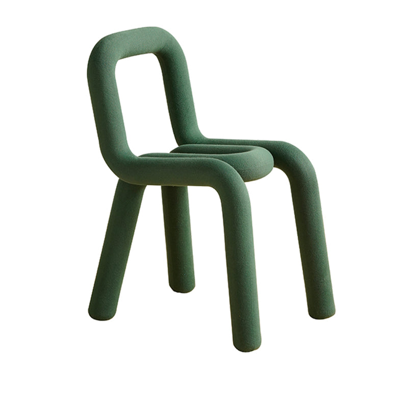 Designer Style Velvet Dining Room Side Chair Matte Finish Open Back Single Dining Chair Blackish Green Clearhalo ' kitchen&dining_furn' 'Dining Chairs' 'Dining Tables & Seating' 'dining_chair' 'furn' 'furn_dining_chair' 'Furniture' 'furniture_dining_chair' 'Kitchen & Dining Furniture' 'kitchen' 4237909