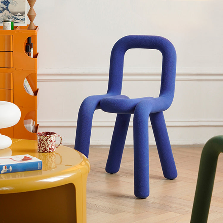 Designer Style Velvet Dining Room Side Chair Matte Finish Open Back Single Dining Chair Clearhalo ' kitchen&dining_furn' 'Dining Chairs' 'Dining Tables & Seating' 'dining_chair' 'furn' 'furn_dining_chair' 'Furniture' 'furniture_dining_chair' 'Kitchen & Dining Furniture' 'kitchen' 4237913