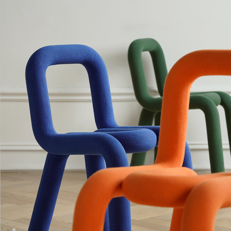 Designer Style Velvet Dining Room Side Chair Matte Finish Open Back Single Dining Chair Clearhalo ' kitchen&dining_furn' 'Dining Chairs' 'Dining Tables & Seating' 'dining_chair' 'furn' 'furn_dining_chair' 'Furniture' 'furniture_dining_chair' 'Kitchen & Dining Furniture' 'kitchen' 4237917