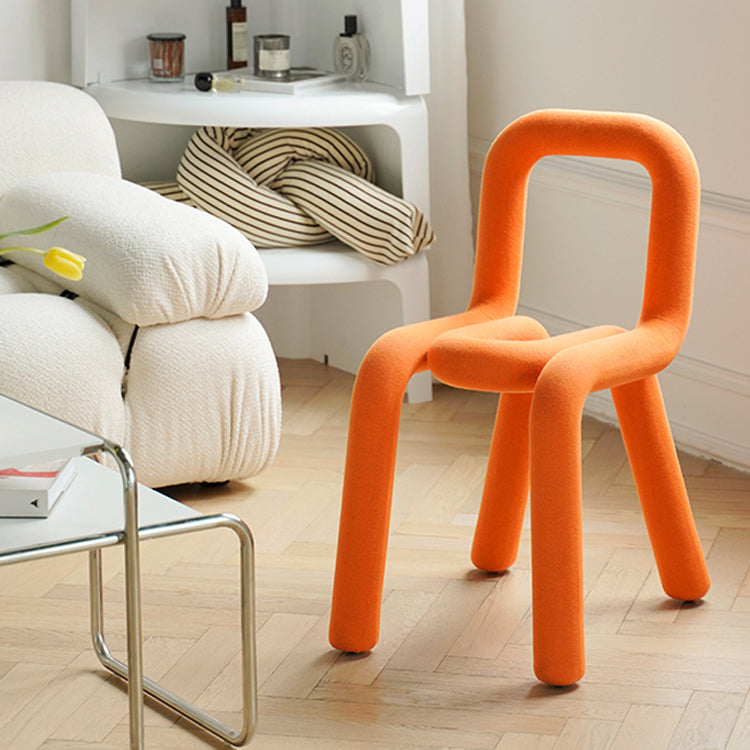 Designer Style Velvet Dining Room Side Chair Matte Finish Open Back Single Dining Chair Clearhalo ' kitchen&dining_furn' 'Dining Chairs' 'Dining Tables & Seating' 'dining_chair' 'furn' 'furn_dining_chair' 'Furniture' 'furniture_dining_chair' 'Kitchen & Dining Furniture' 'kitchen' 4237920