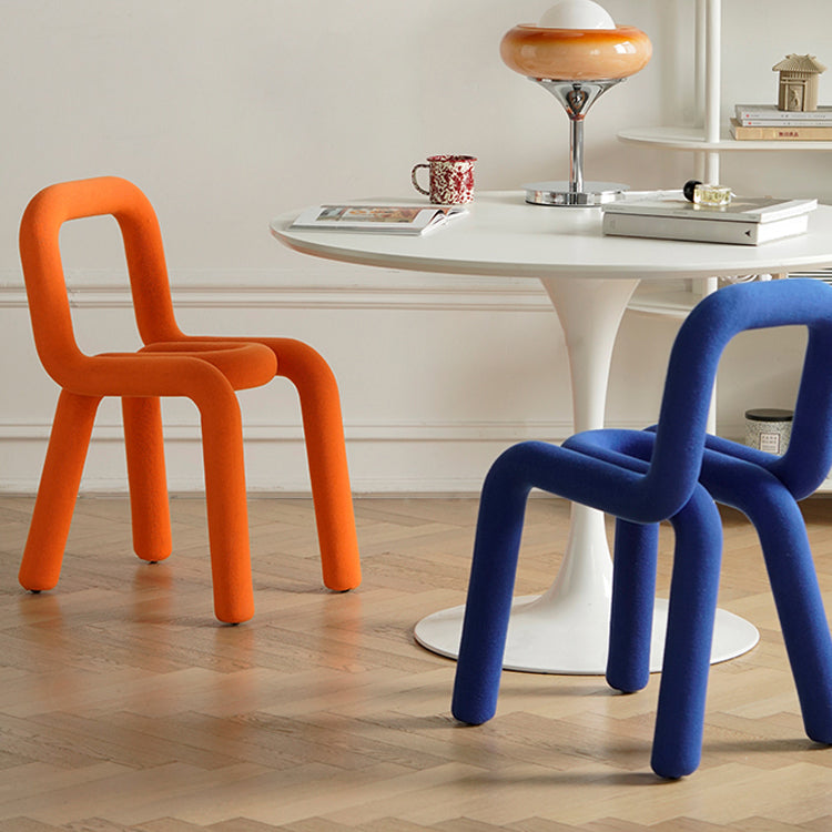 Designer Style Velvet Dining Room Side Chair Matte Finish Open Back Single Dining Chair Clearhalo ' kitchen&dining_furn' 'Dining Chairs' 'Dining Tables & Seating' 'dining_chair' 'furn' 'furn_dining_chair' 'Furniture' 'furniture_dining_chair' 'Kitchen & Dining Furniture' 'kitchen' 4237921