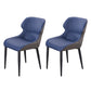 Modern Faux Leather Dining Chair Metal Arm Chair for Home Use (Set of 2) Blue-Gray Clearhalo ' kitchen&dining_furn' 'Dining Chairs' 'Dining Tables & Seating' 'dining_chair' 'furn' 'furn_dining_chair' 'Furniture' 'furniture_dining_chair' 'Kitchen & Dining Furniture' 'kitchen' 4237926