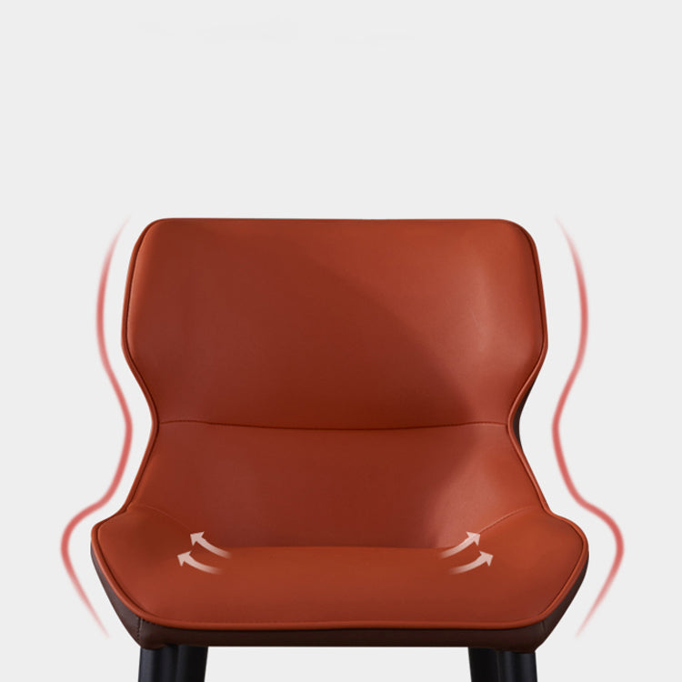 Modern Faux Leather Dining Chair Metal Arm Chair for Home Use (Set of 2) Clearhalo ' kitchen&dining_furn' 'Dining Chairs' 'Dining Tables & Seating' 'dining_chair' 'furn' 'furn_dining_chair' 'Furniture' 'furniture_dining_chair' 'Kitchen & Dining Furniture' 'kitchen' 4237935