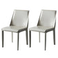 Modern Leather Dining Room Chair Metal Armless Chair for Home Use (Set of 2) Light Gray Clearhalo ' kitchen&dining_furn' 'Dining Chairs' 'Dining Tables & Seating' 'dining_chair' 'furn' 'furn_dining_chair' 'Furniture' 'furniture_dining_chair' 'Kitchen & Dining Furniture' 'kitchen' 4237946