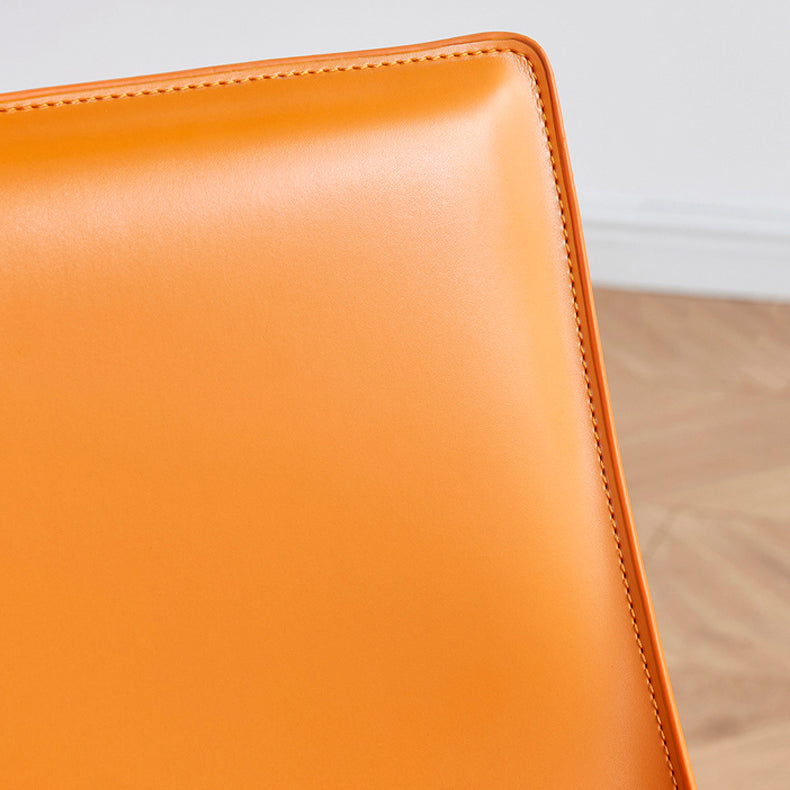 Modern Leather Dining Room Chair Metal Armless Chair for Home Use (Set of 2) Clearhalo ' kitchen&dining_furn' 'Dining Chairs' 'Dining Tables & Seating' 'dining_chair' 'furn' 'furn_dining_chair' 'Furniture' 'furniture_dining_chair' 'Kitchen & Dining Furniture' 'kitchen' 4237954