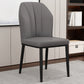 Scandinavian Style Wingback Chairs Leather Dining Side Chairs for Kitchen Dark Gray Black 1 Piece Clearhalo ' kitchen&dining_furn' 'Dining Chairs' 'Dining Tables & Seating' 'dining_chair' 'Furniture' 'furniture_dining_chair' 'Kitchen & Dining Furniture' 'kitchen' 4237963