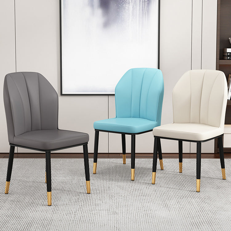 Scandinavian Style Wingback Chairs Leather Dining Side Chairs for Kitchen Clearhalo ' kitchen&dining_furn' 'Dining Chairs' 'Dining Tables & Seating' 'dining_chair' 'Furniture' 'furniture_dining_chair' 'Kitchen & Dining Furniture' 'kitchen' 4237967