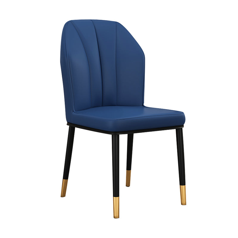 Scandinavian Style Wingback Chairs Leather Dining Side Chairs for Kitchen Clearhalo ' kitchen&dining_furn' 'Dining Chairs' 'Dining Tables & Seating' 'dining_chair' 'Furniture' 'furniture_dining_chair' 'Kitchen & Dining Furniture' 'kitchen' 4237970