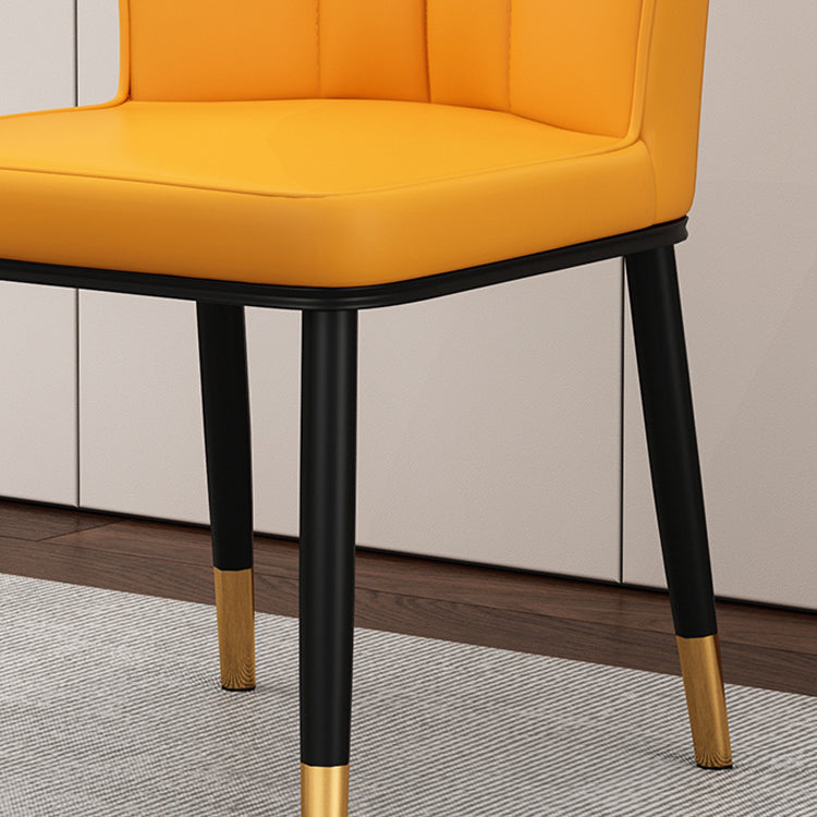 Scandinavian Style Wingback Chairs Leather Dining Side Chairs for Kitchen Clearhalo ' kitchen&dining_furn' 'Dining Chairs' 'Dining Tables & Seating' 'dining_chair' 'Furniture' 'furniture_dining_chair' 'Kitchen & Dining Furniture' 'kitchen' 4237976